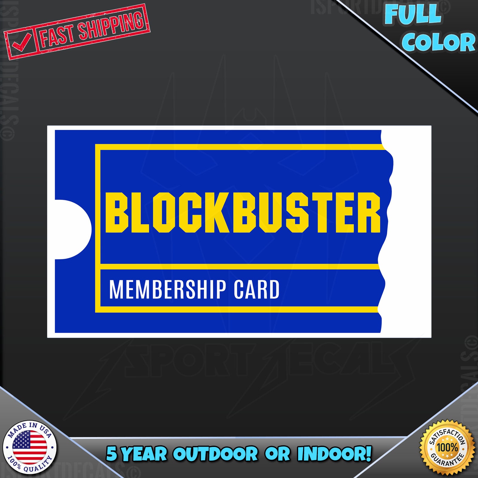 Retro 80s 90s Blockbuster Membership Card Video Store 169 Vinyl Decal Retro 80s 90s Blockbuster Membership Card Video Store 169 Vinyl Decal