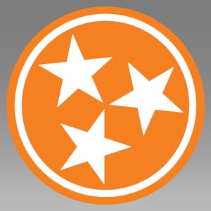 Tennessee Tristar Orange State Logo Laptop Car Truck Wall Window any smooth surface Vinyl Decal Sticker 094