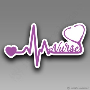 Nurse Heartbeat Pulse Indoor Outdoor Laptop Car Truck Wall Vinyl Decal Sticker 205
