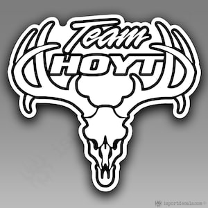 Team Hoyt Deer Antlers Buck Bow Hunting Logo Car Vinyl Decal Sticker 203