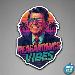 Ronald Reagan Vinyl Decal Sticker: Republican Reaganomics, UV Rated