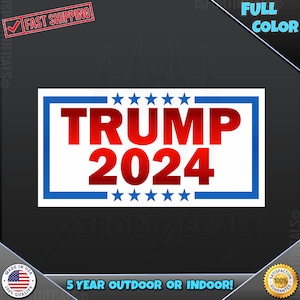 Trump 2024 For President Vinyl Decal Sticker T001