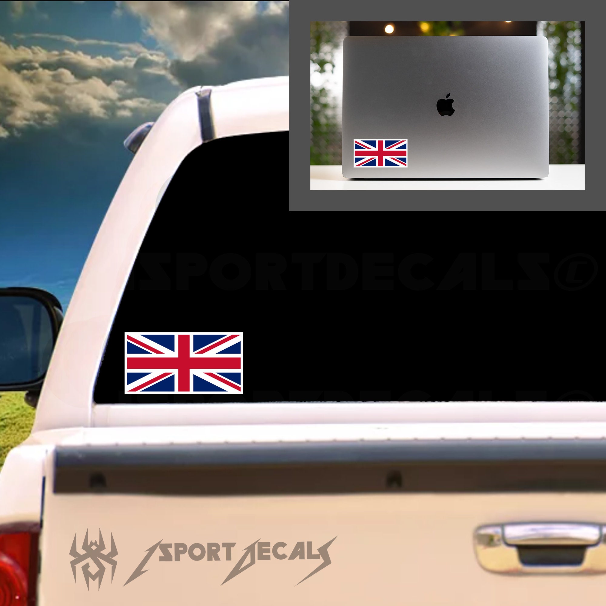 Union Jack Flag Vinyl Decal: UK United Kingdom Car Laptop Sticker 145 ...