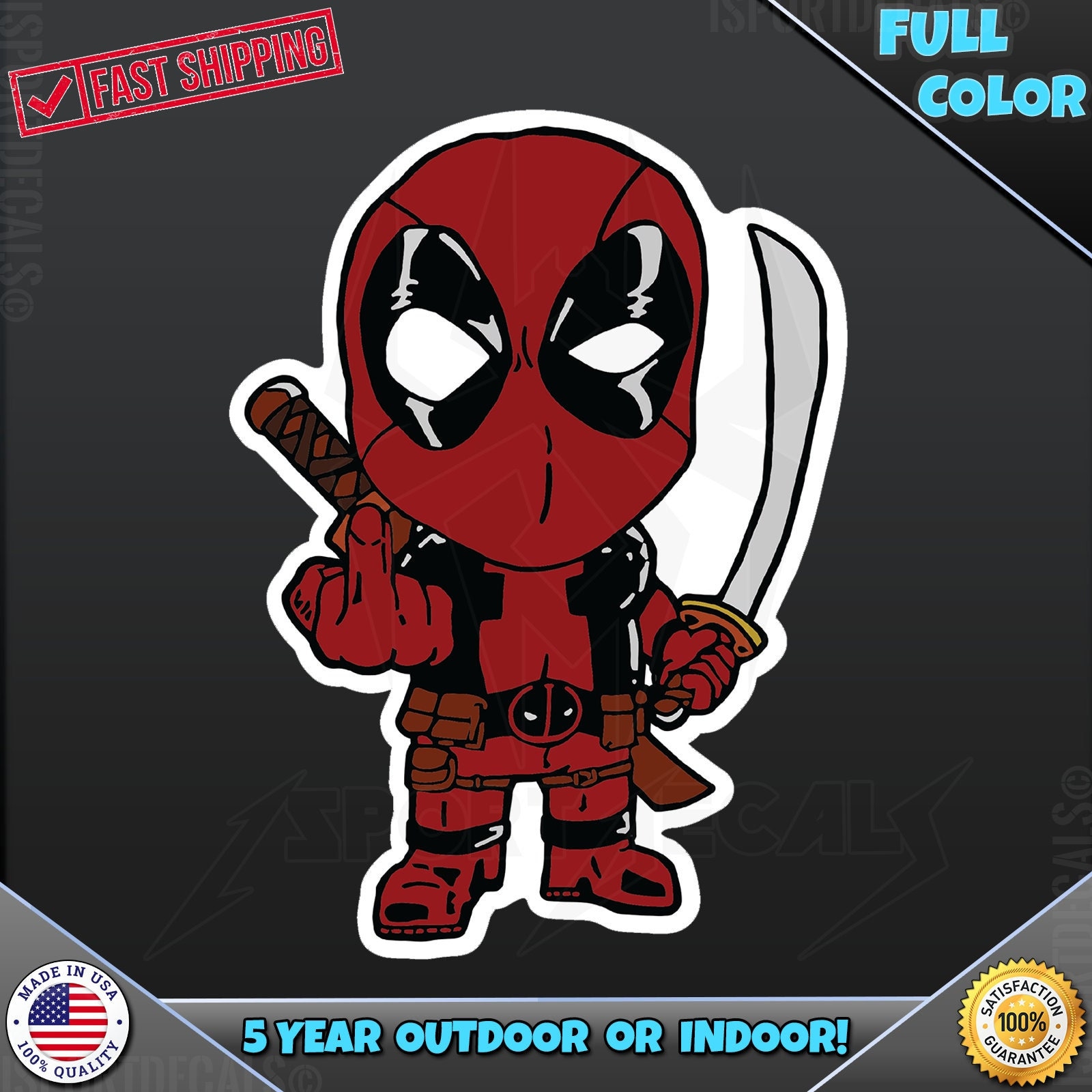 DEADPOOL Inspired Middle Finger Flipping Bird Funny 150 Etsy