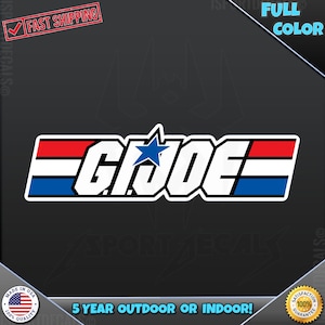 GI JOE ( Inspired ) Classic 1980's Cartoon Logo TV Show 155 Laptop Car Truck Wall Window Car Wall any smooth surface Vinyl Decal Sticker