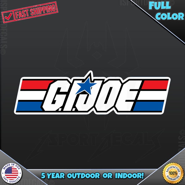 GI JOE ( Inspired ) Classic 1980's Cartoon Logo TV Show 155 Laptop Car Truck Wall Window Car Wall any smooth surface Vinyl Decal Sticker