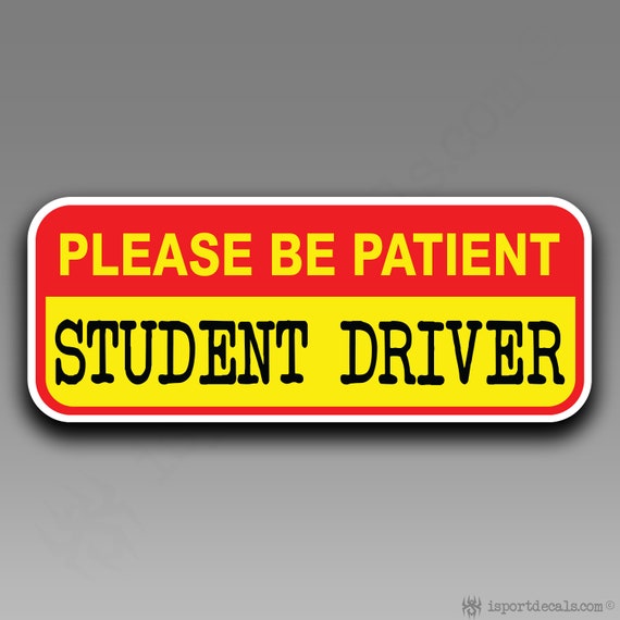 Please Be Patient Student Driver V2 Car Truck Suv Vinyl Decal - Etsy