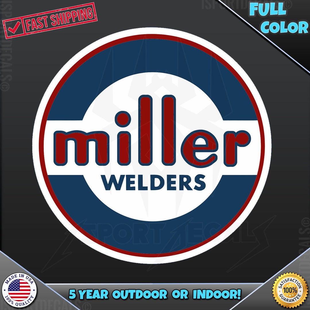 Miller Welding Welder Machine 1960's Logo 148 Laptop Car Truck Wall