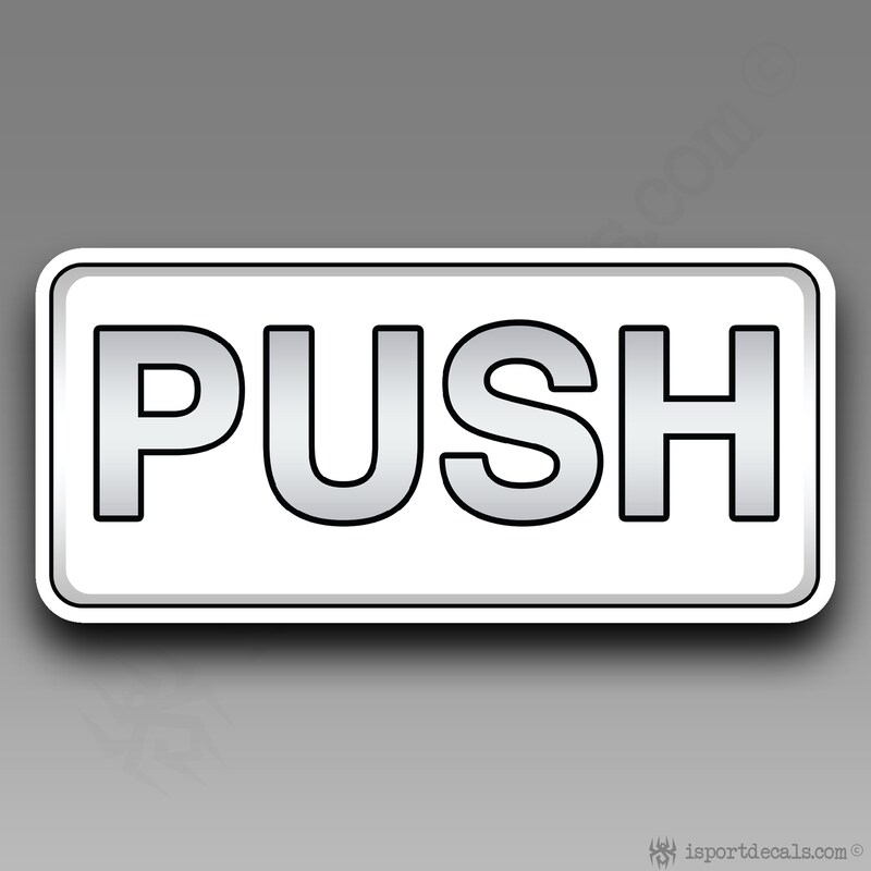 Push Pull Door Stickers - Etsy