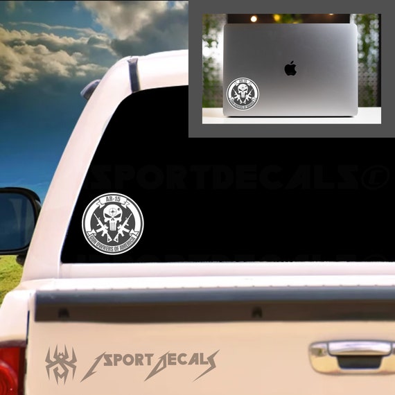 Adesivo In Vinile Punisher Skull USA Gun Rights AR-15 - Decal Per Auto, Laptop, Fucile
