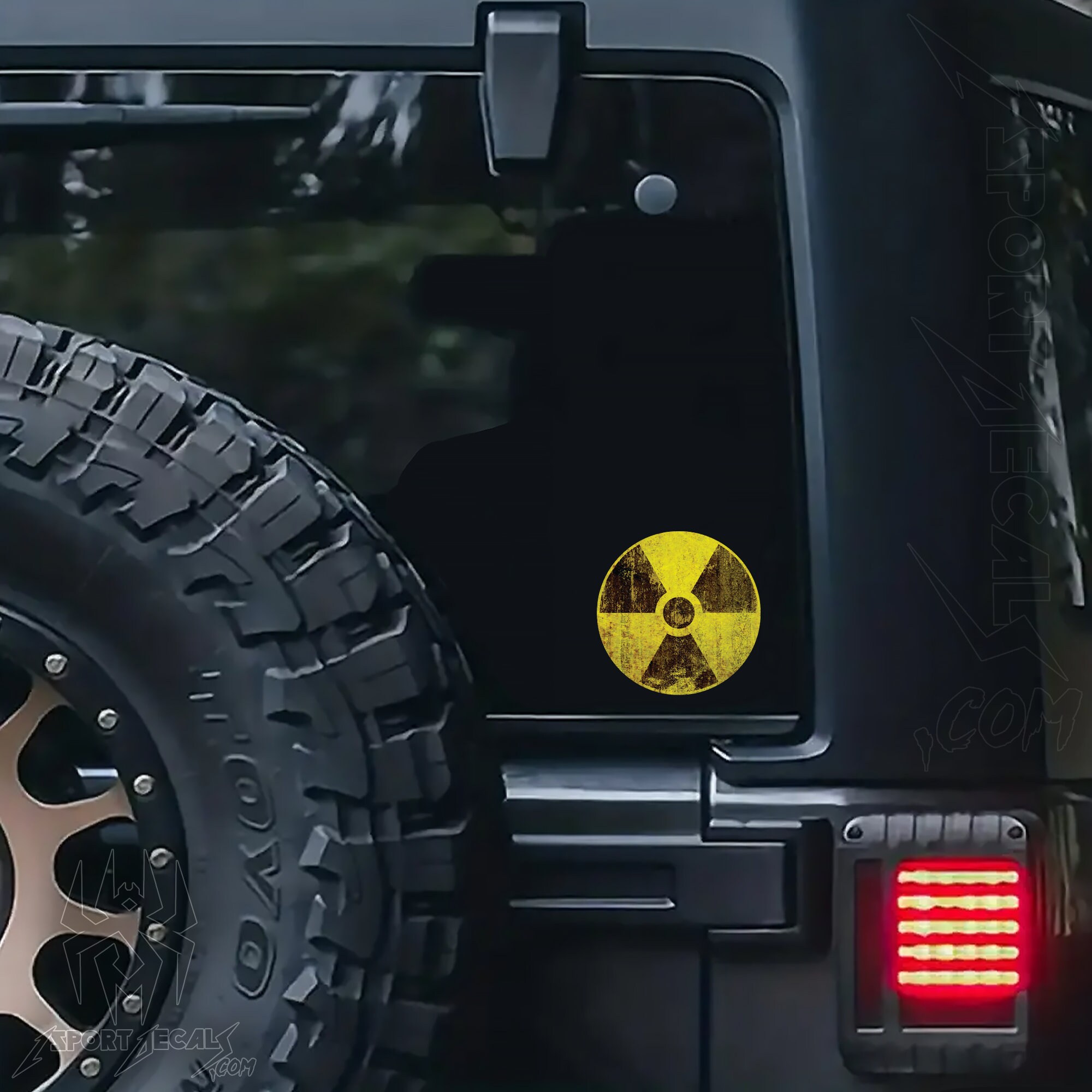 Rusted Radioactive Fallout Nuclear Symbol Logo 258 Car Laptop Toolbox ...