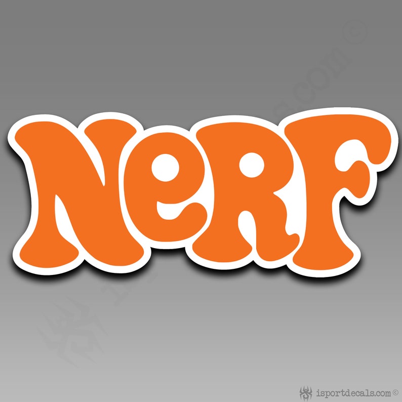 Retro Vintage Classic NERF Logo Car Laptop Wall Vinyl Decal Etsy