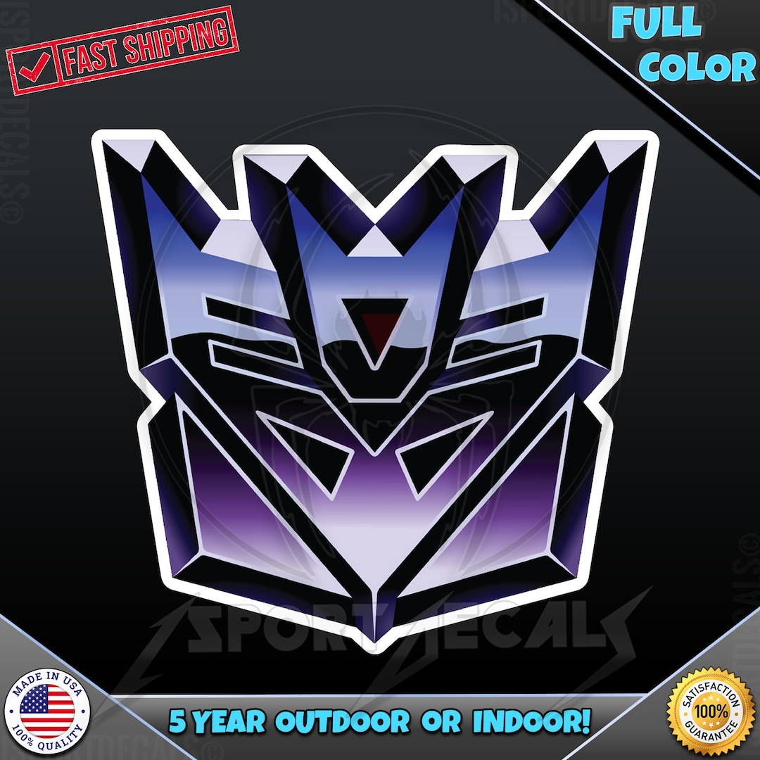 Decepticon Logo 016 Laptop Car Truck Wall Window Car Wall Any Smooth ...