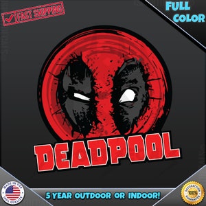 Deadpool ( Inspired ) Spun Logo 057 Laptop Car Truck Wall Window Car Wall any smooth surface Vinyl Decal Sticker