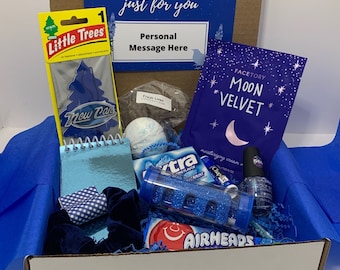 Care Package Gift Box In Blue | Thinking of You Gift | Friendship Gift | Out of the Blue Just For You
