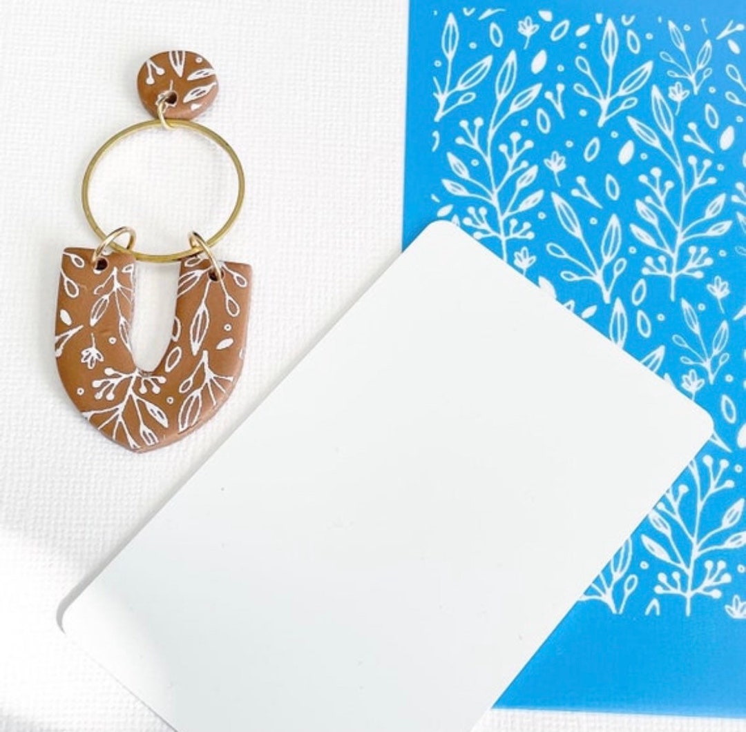 Squeegee Card Card for Polymer Clay Silkscreens Optional Etsy