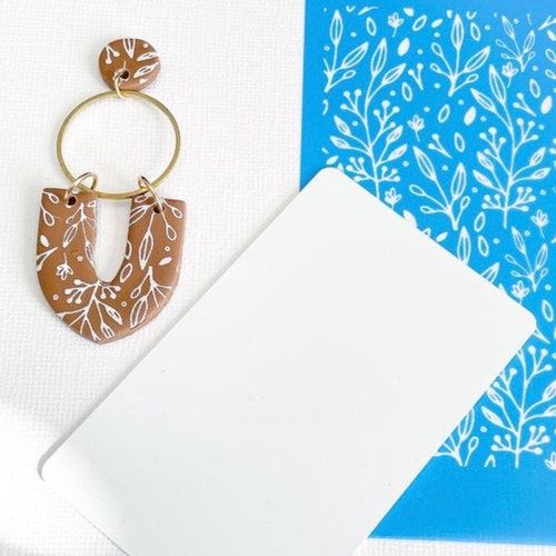 Squeegee Card Card for Polymer Clay Silkscreens Optional Etsy