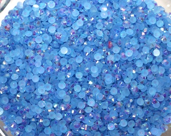 Light Sapphire | True Blue AB Jelly Non-Hot Fix | Flat back | Resin 1000 pcs | Rhinestones, Bling, Crafts & Nail Art 2mm | 3mm | 4mm | 5mm