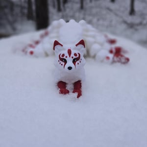 Articulated Nine Tailed Fox Fidget friend Kitsune