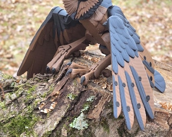 Articulated Barn owl 3d Printed fidget friend