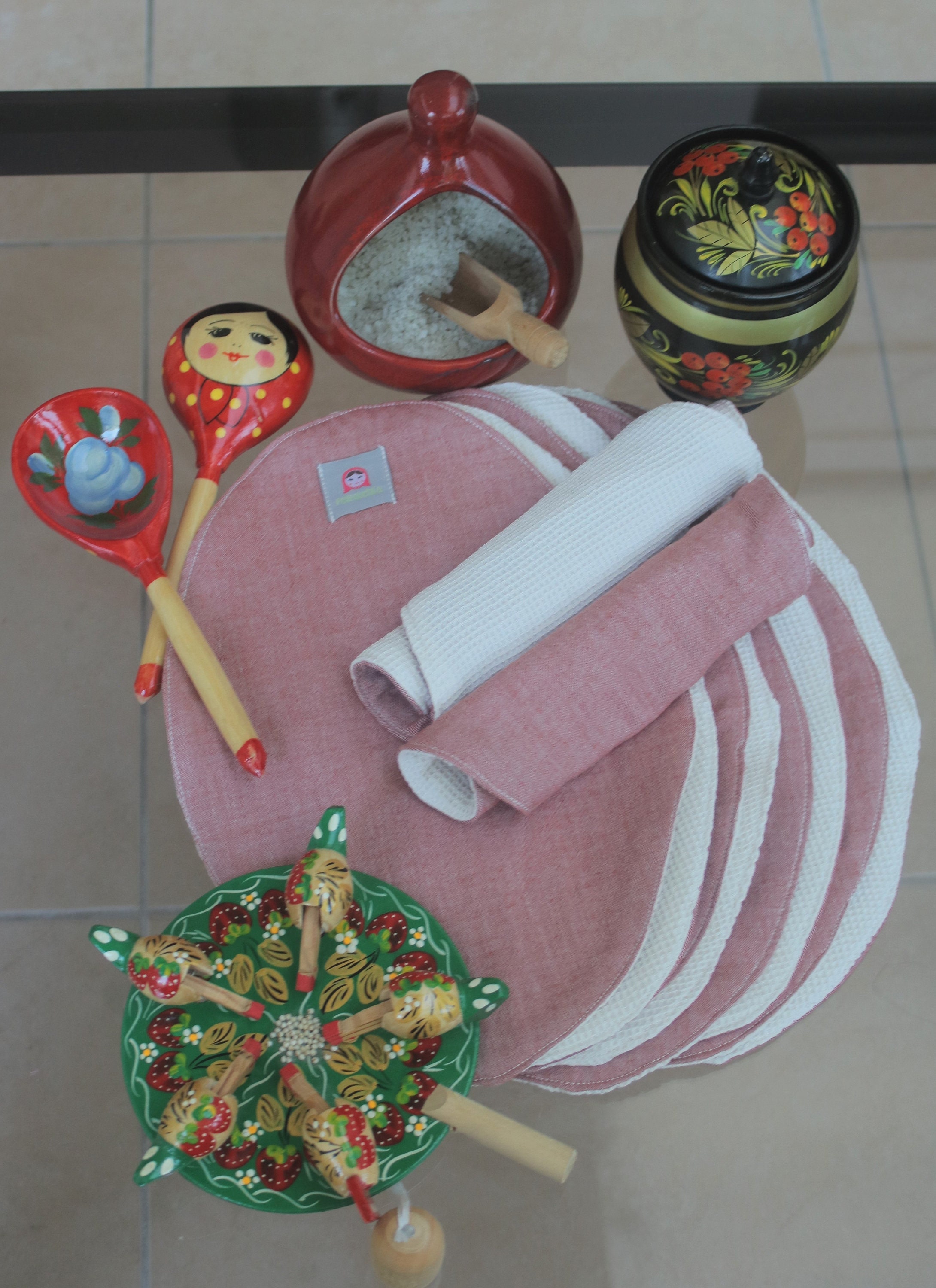 Lot de 5 Essuie-Tout en Tissus et Fil Bio