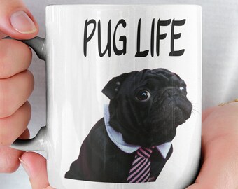 pug, pug mug, pug father, funny dog mug, funny mugs, gag gifts, mug, coffee mug, ceramic mug, coffee mugs, coffee cup,