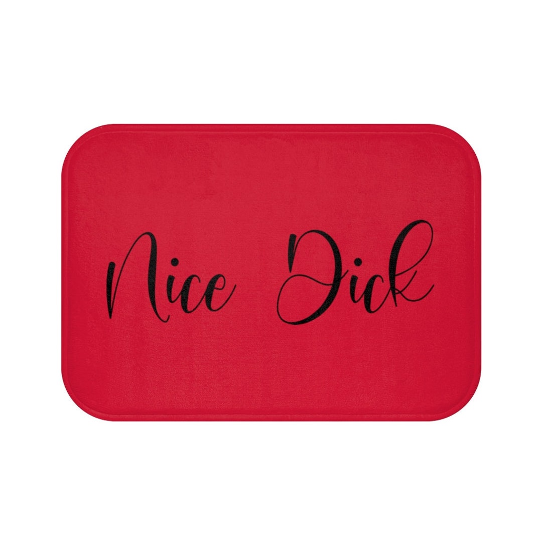 Funny Bath Mat Bath Mat Bathroom Decor Nice Dick Bathmat Etsy