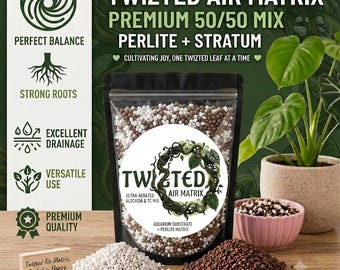 Twizted Air Matrix - 50/50 Premium Perlite and Stratum Mix | Ultra-Aerated Propagation and Substrate Blend for Alocasia and Tissue Culture