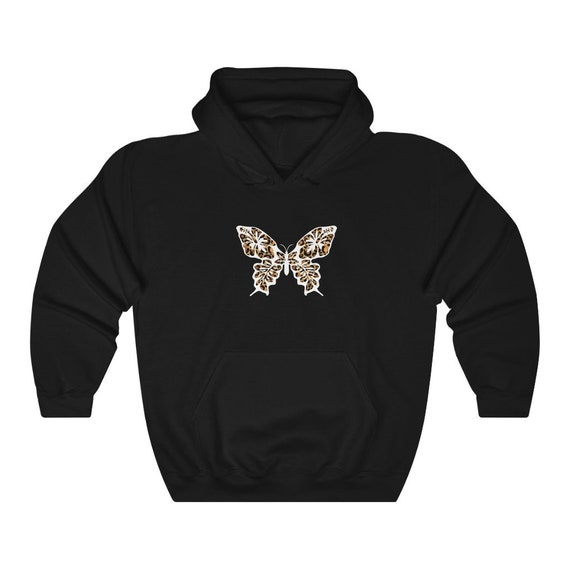 Butterfly Hoodie Sweatshirt Monarch Butterfly Women Aesthetic Hoodie Womens Clothing Girlfriend Gift Hoodie Mariposa Etsy UK