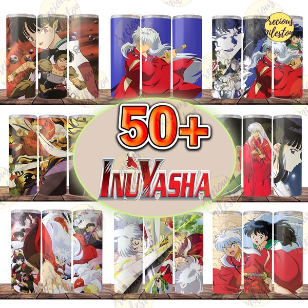 Paquete de más de 50 vasos InuYasha, diseño digital del paquete InuYasha, sublimación delgada de vaso anime de 20 oz, descarga instantánea