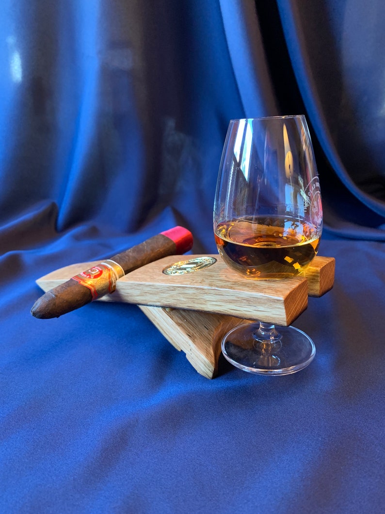 Whiskey Tasting Glass and Cigar Holder Etsy