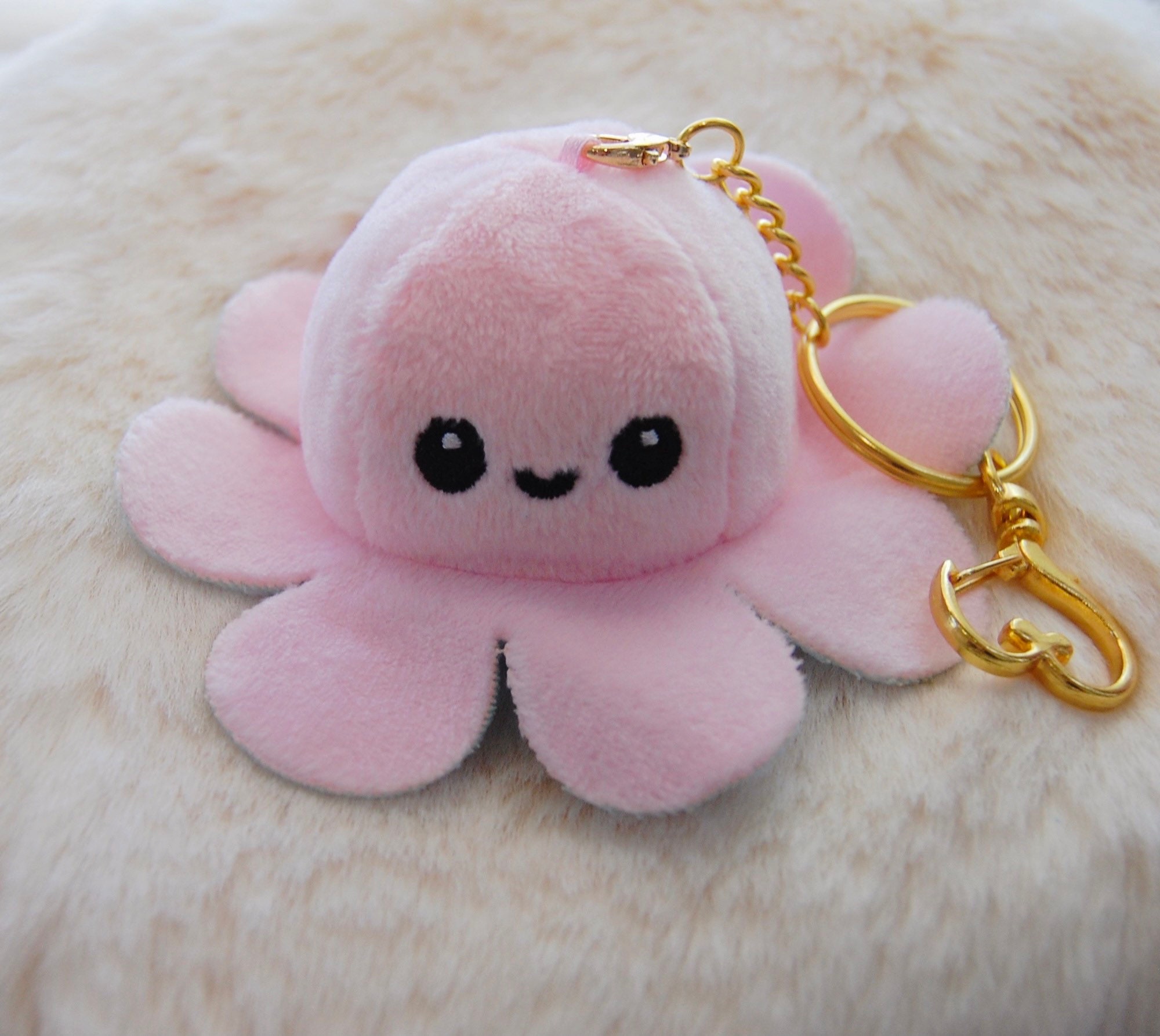 Reversible Flippable Octopus Plushie Keychain | Etsy