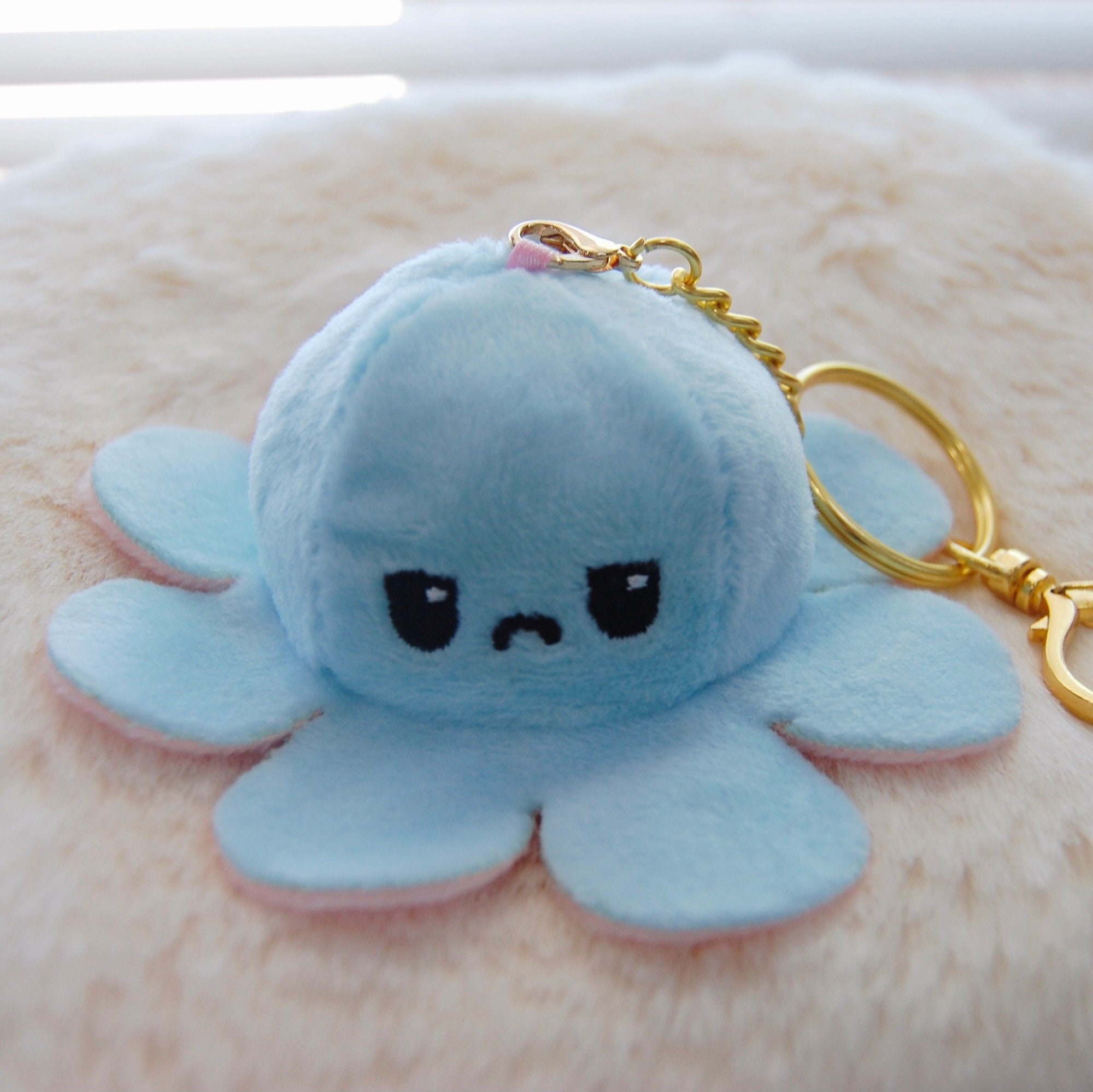 Reversible Flippable Octopus Plushie Keychain | Etsy