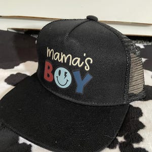 Infant toddler kid hat, western child&#39;s hat, baby, toddler, youth kid size hat, trucker hat, snapback hat, DTF print, infant boy hat