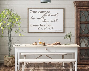 Dining room wall art/Virginia Wolf Quote/DIGITAL DOWNLOAD