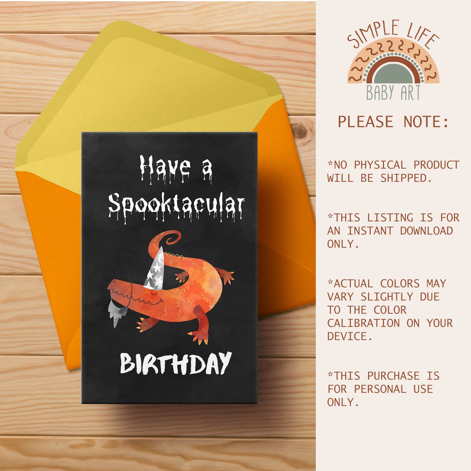 Happy Birthday Halloween Greeting Card Funny Halloween Etsy UK