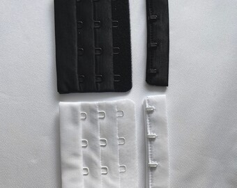 Black White 3x4 Row Hook /& Eye Closure Fastener 75mm wide for DIY
