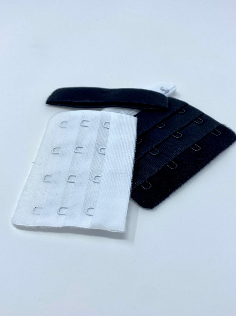 Black White 3x4 Row Hook /& Eye Closure Fastener 75mm wide for DIY