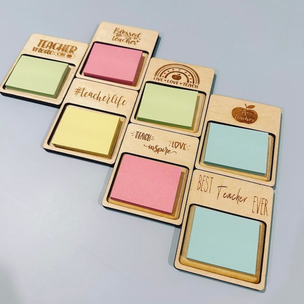 MICRO Minimalist Teacher Sticky Note Pad | Teacher Appreciation Gift | End of School Year Gift | Teacher Gift | Favorite Teacher