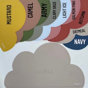 Personalized Custom Silicone Baby Toddler Mat | Silicone Dinnerware Mat | Table Highchair Mat | Engraved Name Mat