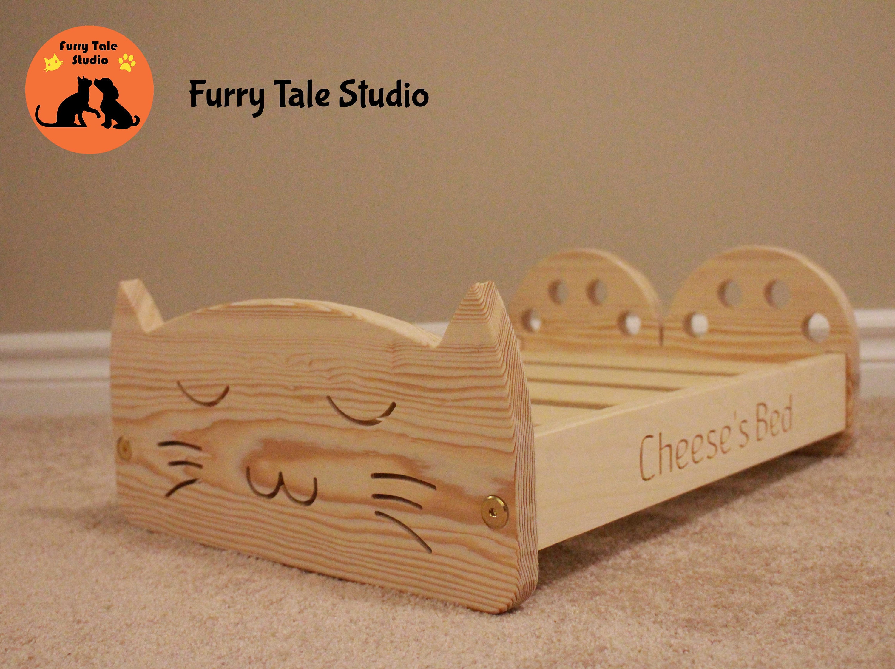 Buy Custom Solid Wood Cat Bed / Cute Cat Furniture / Pet Furniture
