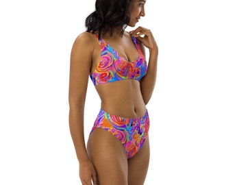 Bikini, Colorful Swimwear, Colorful Swimsuit, Swimming Suit, Swimsuit, Two piece bikini, Swimwear, Beach, Water, Women's clothing,