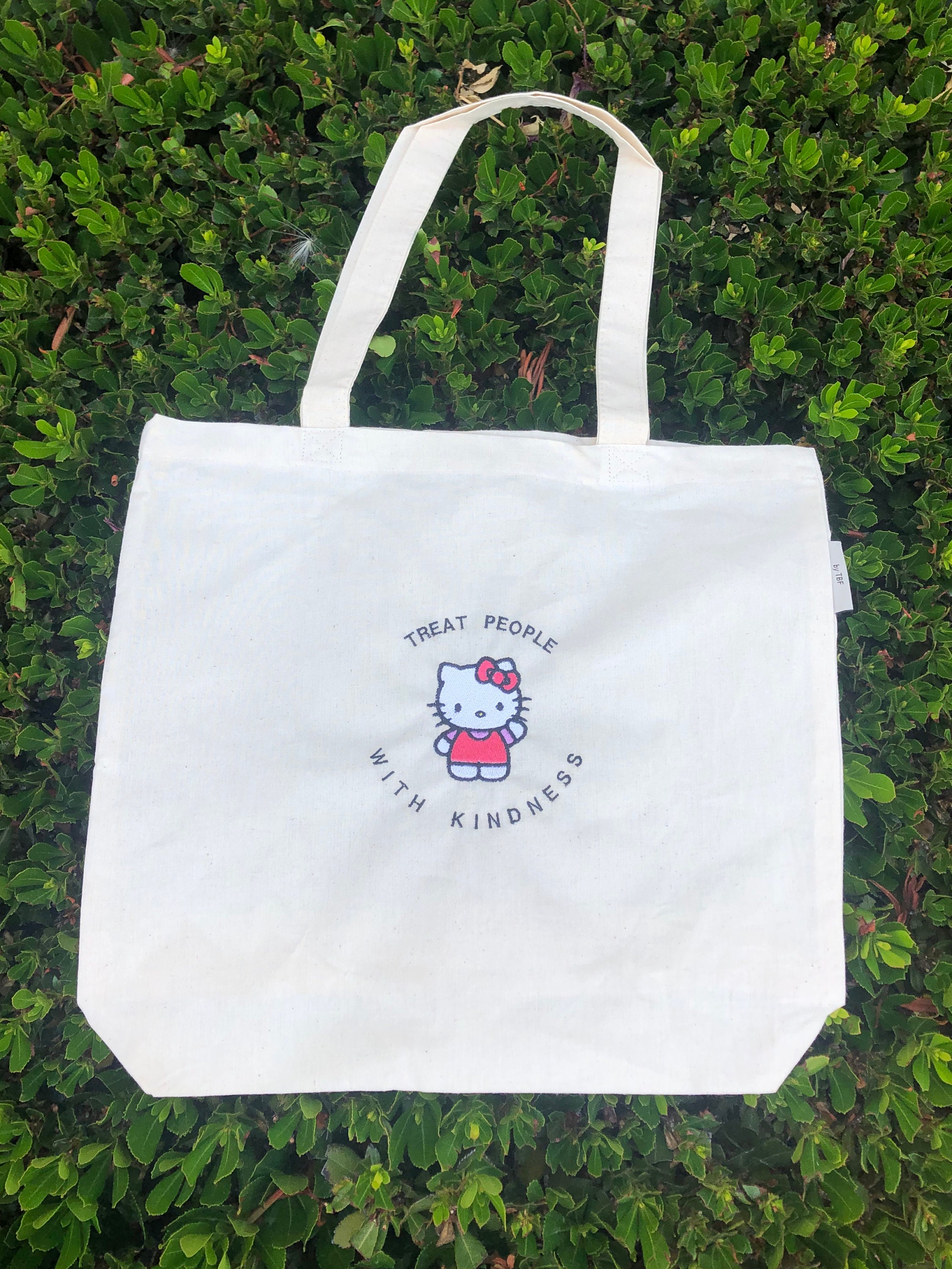 Hello Kitty Treat People With Kindness Tote Bag Etsy Canada