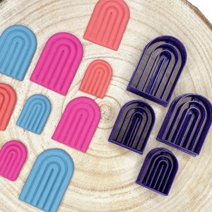 Rainbow Arch clay cutters in several sizes