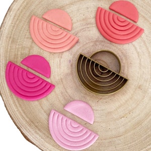 Half Circle Polymer clay earring set