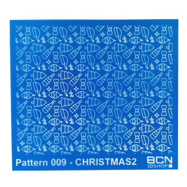 Christmas Pattern Silk Screen for Polymer Clay