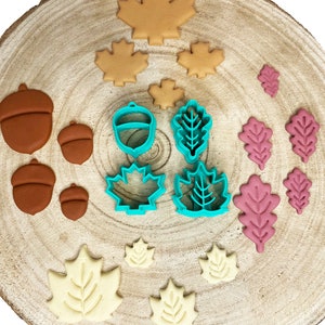 Autumn Polymer Clay Cutters - Fall clay Cutters - Fondant and Cookie Cutters