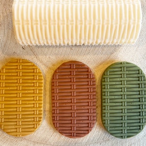 Polymer Clay Wicker Texture Roller | polymer clay patterns | Wicker texture | Polymer Clay Wicker Pattern