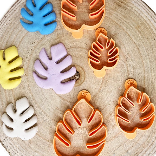 Montsera Leaf Polymer Clay Cutters - Different Sizes