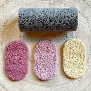 Polymer Clay Roses Texture Roller | polymer clay patterns | Flower texture | texture | clay | Polymer Clay Stamps